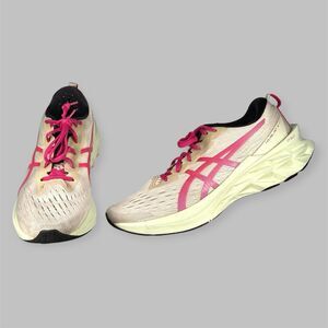 Asics Shoes Women’s Size 10 Novablast 2 Birch Pink Raver Running Sneakers